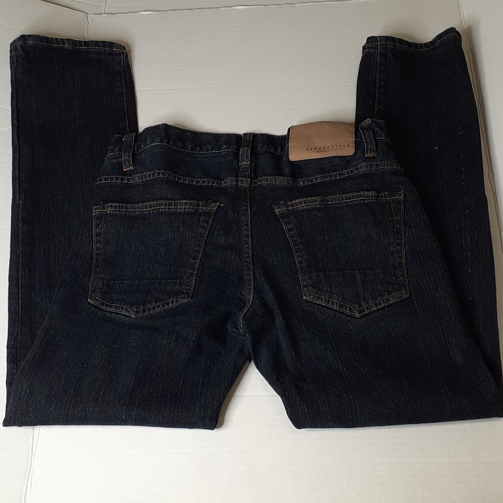 Aeropostale Slim Straight 27/28 Stretch Blue Jeans - Picture 2 of 16